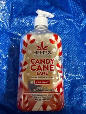 Hempz Candy Cane Lane Herbal Body Moisturizer limited-edition 17 fl. oz. New
